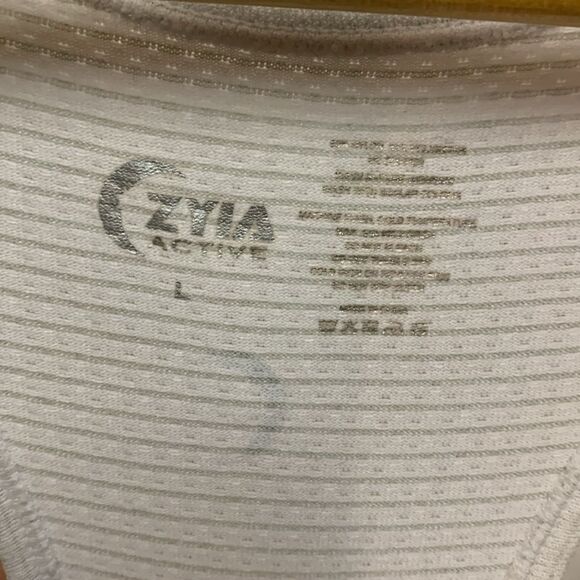 Zyia White Performance Sleeveless Racer Back Yoga Athletic Tank Top Size L - Picture 5 of 8